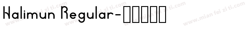 Halimun Regular字体转换